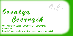 orsolya csernyik business card